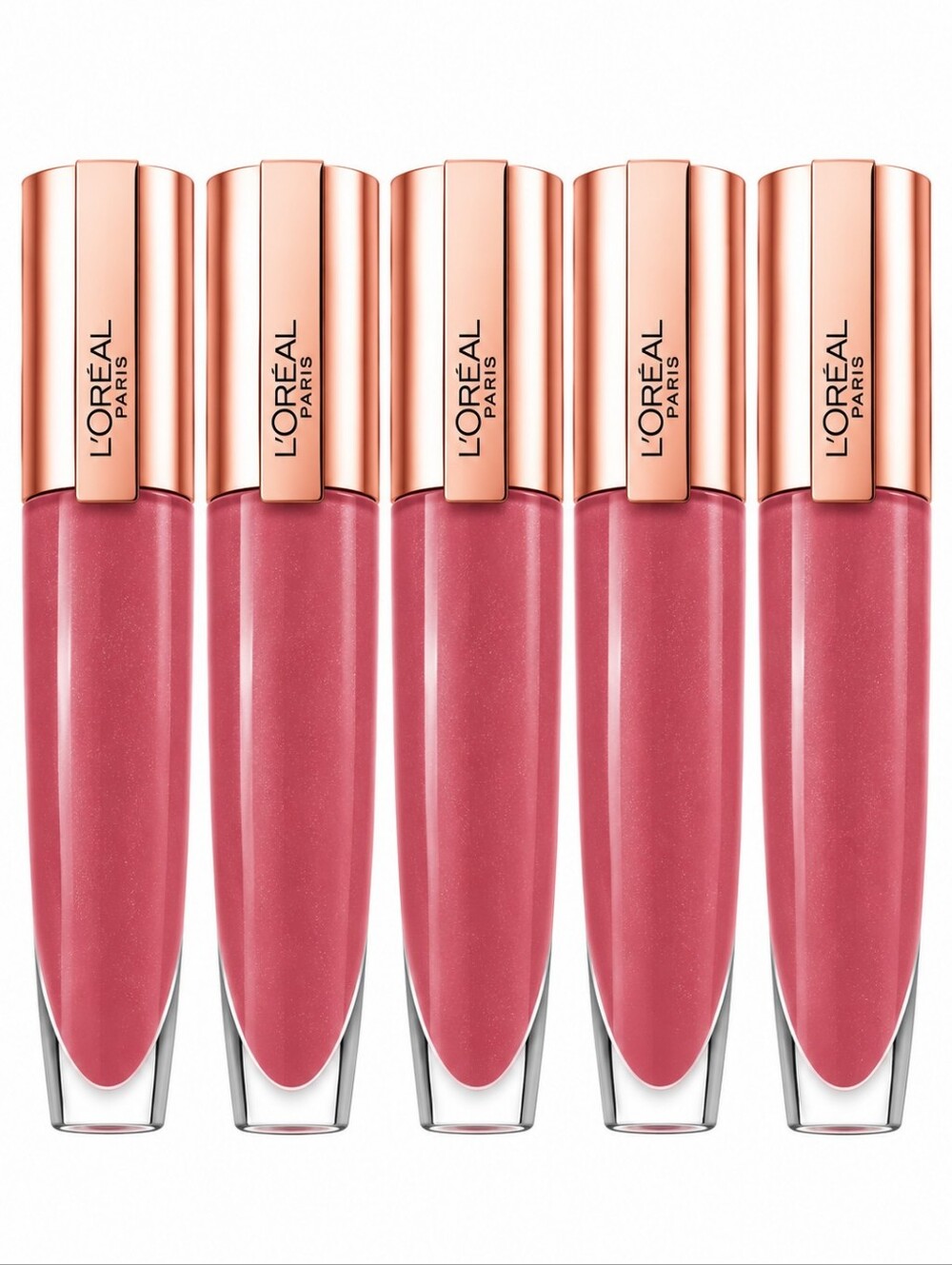 5 x L'Oreal Paris Glow Paradise Lip Balm-in-Gloss, 90 Rosy Utopia